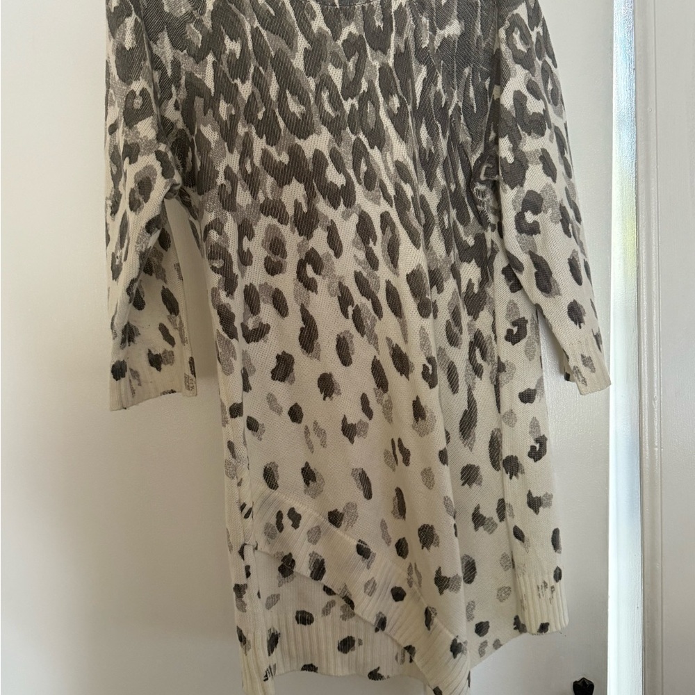 Leopard Print Crew Neck Sweater